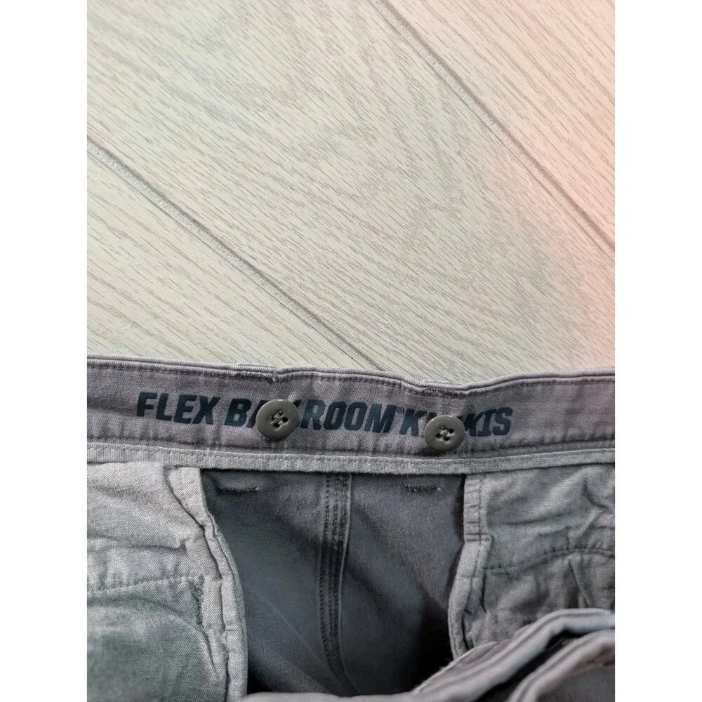 Duluth Trading Co Pants Mens 40x30 Flex Ballroom Khaki Flat Front Work Outdoor